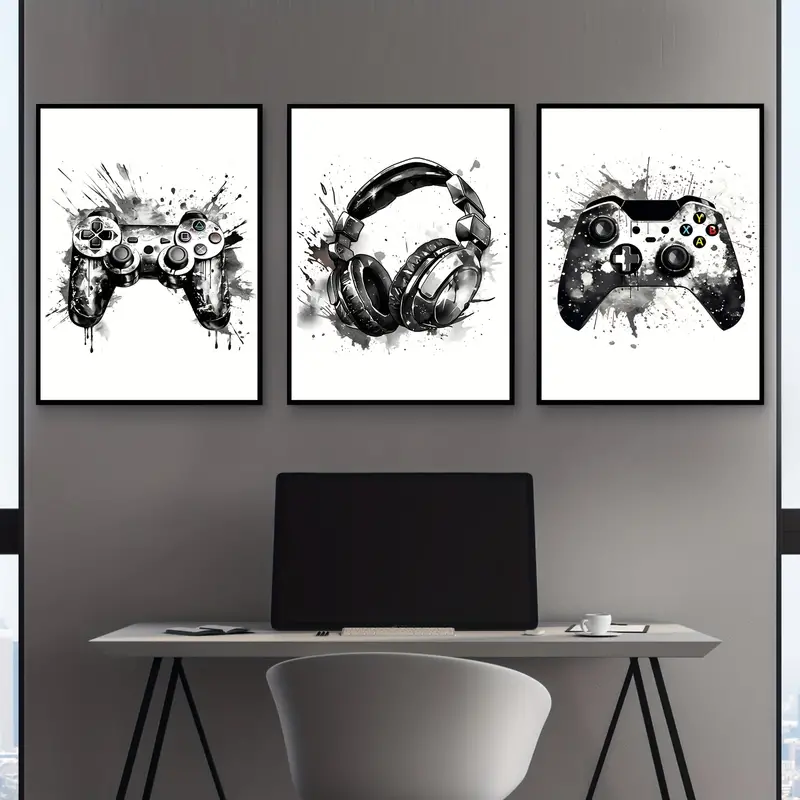 ภาพวาดบนผ้าใบไร้กรอบ 3 ชิ้น/ชุ - Gaming Accessories For Room บทวิจารณ์และราคา