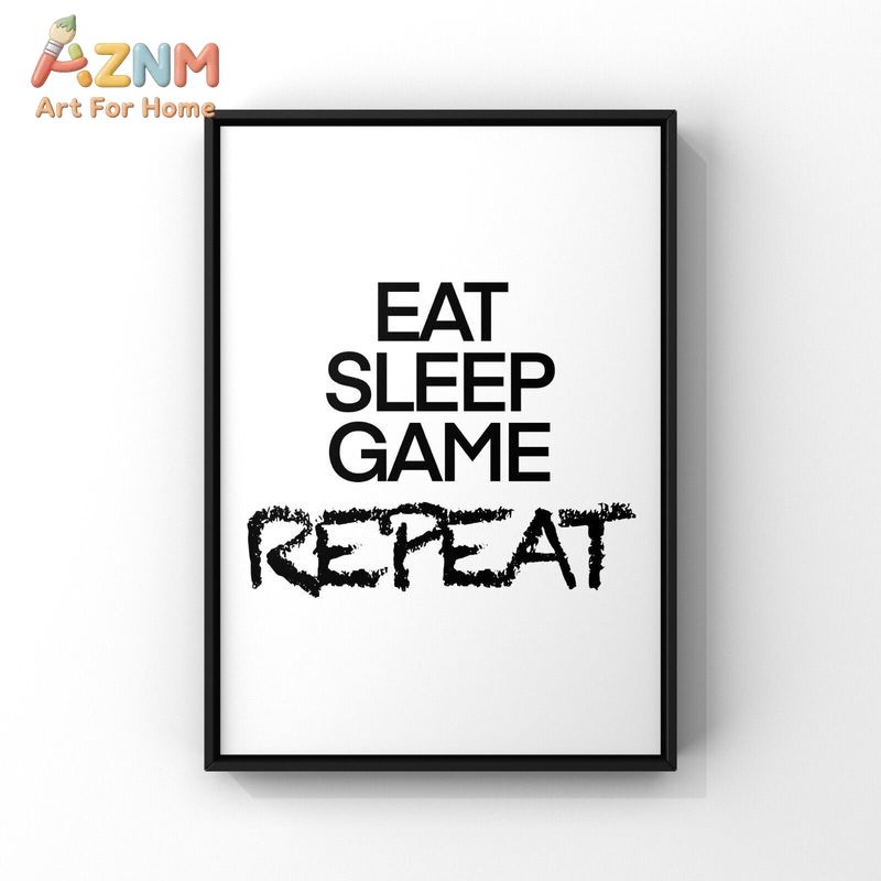 AZNM ภาพผ้าแคนวาสสีขาวดำสำหรับ - Gaming Accessories For Room บทวิจารณ์และราคา